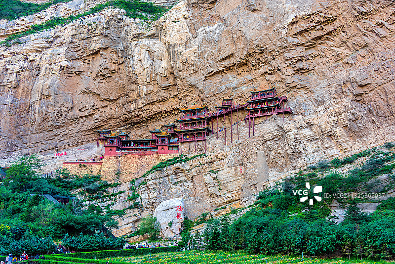 中国山西大同北岳恒山悬空寺图片素材