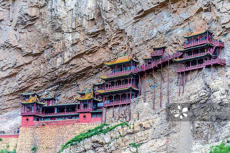 中国山西大同北岳恒山悬空寺图片素材