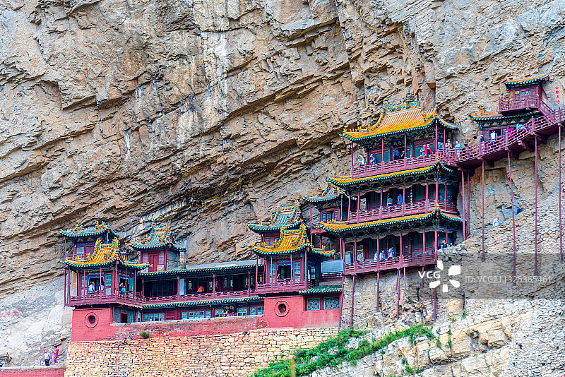 中国山西大同北岳恒山悬空寺图片素材