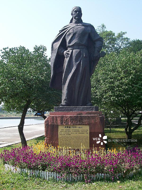 广州花都，洪秀全故居，洪秀全雕像。图片素材