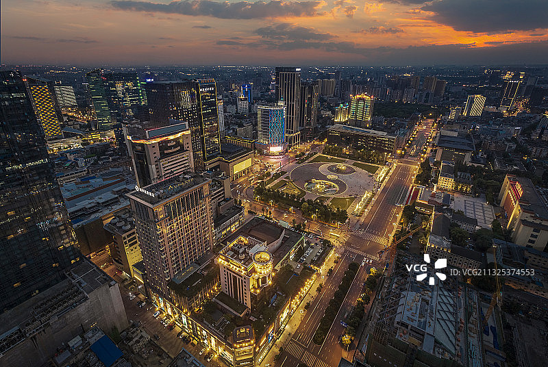 西部重镇成都全景图片素材