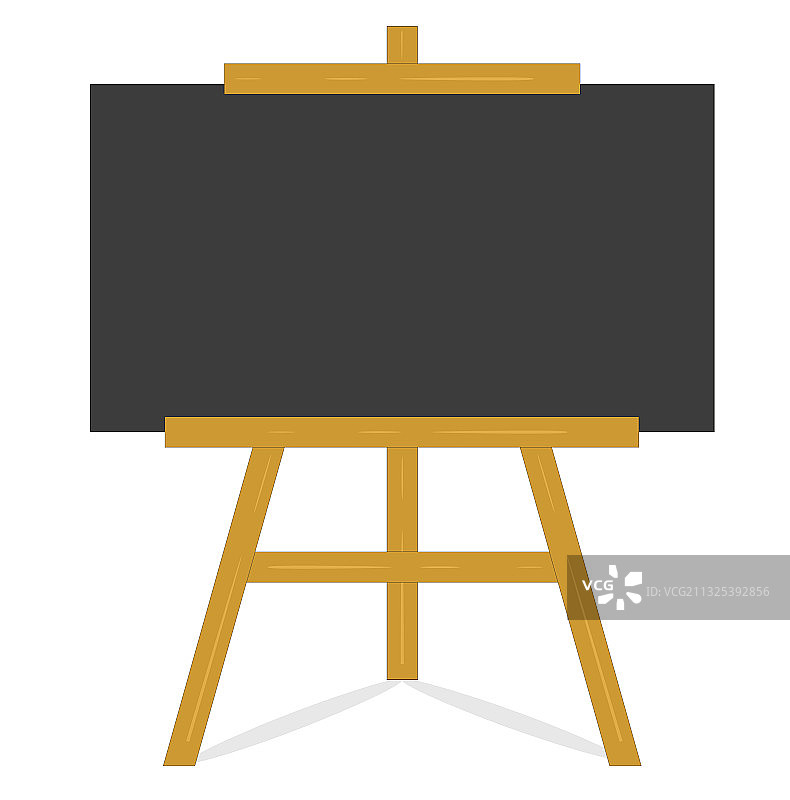 木框上的干净黑板图片素材