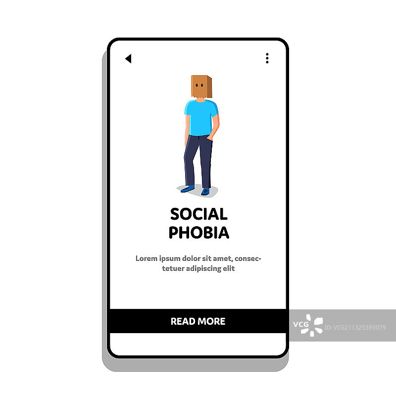 社交恐惧症：头部套袋子的男人图片素材