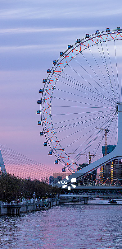 天津之眼夜景图片素材