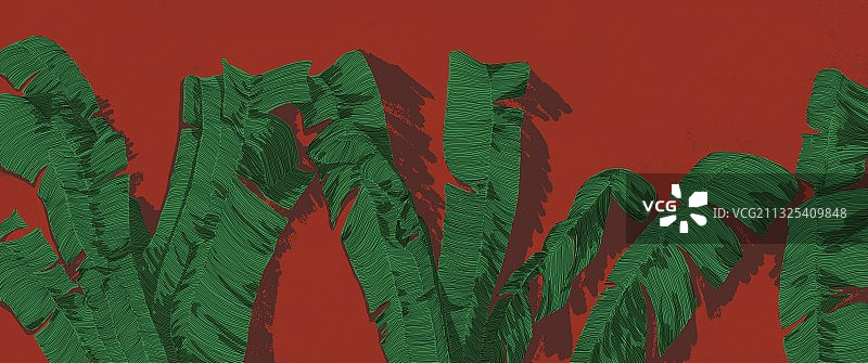 红墙绿叶图片素材