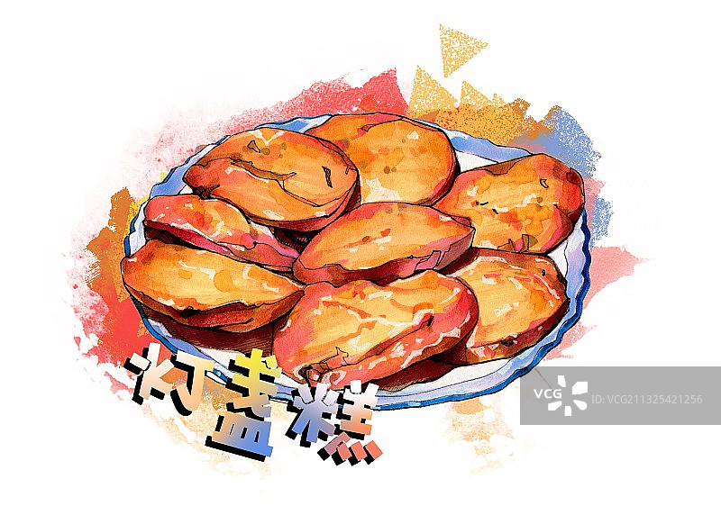 灯盏糕 福建长汀客家美食 传统美食图片素材