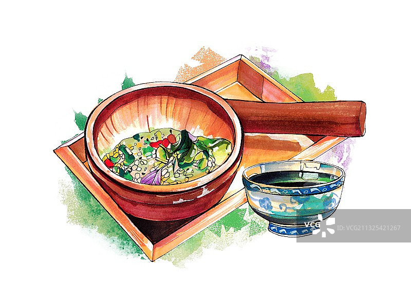 擂茶 福建长汀客家美食 传统美食图片素材