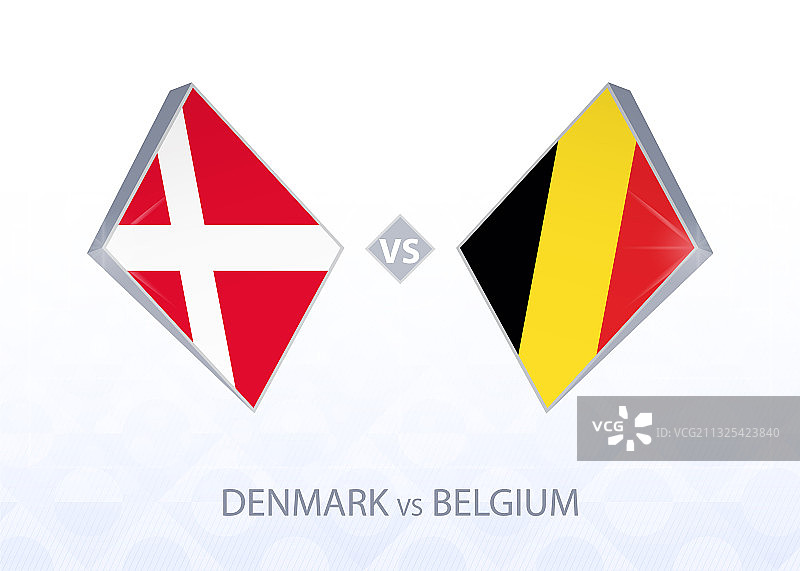欧洲足球比赛：丹麦 vs 比利时图片素材