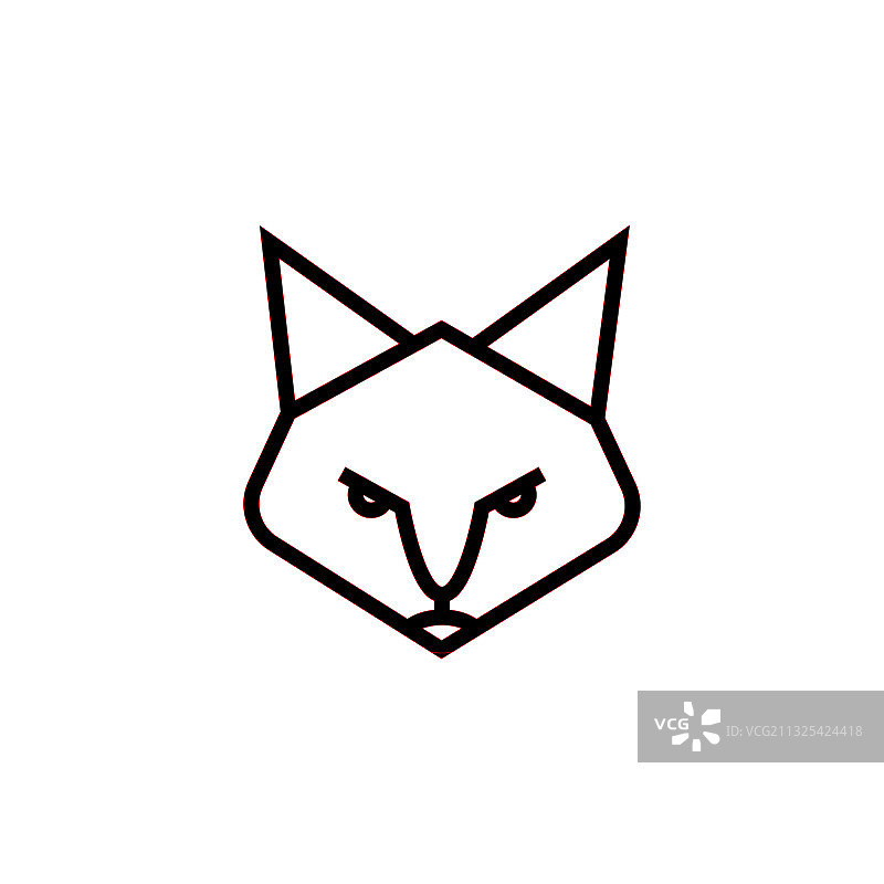 商业Logo黄鼠狼头像概念图片素材