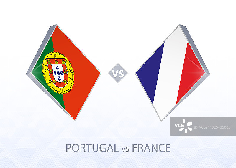 欧洲足球比赛：葡萄牙 vs 法国图片素材