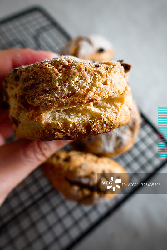 切达奶酪司康图片素材