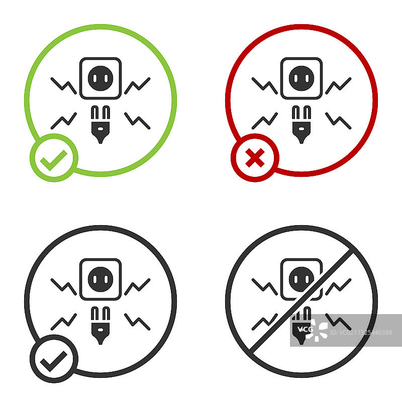 黑色电源插头图片素材