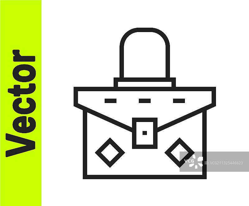 白色背景上的黑色手提包图标图片素材