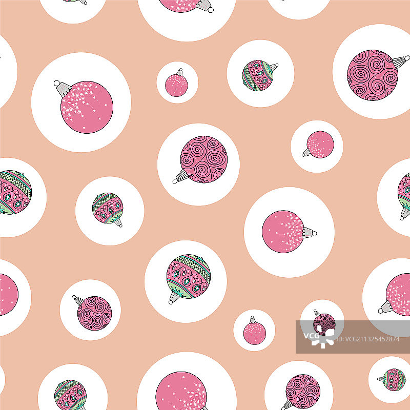 粉色圣诞球饰品图片素材