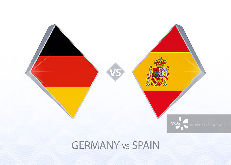欧洲足球比赛：德国 vs 西班牙图片素材