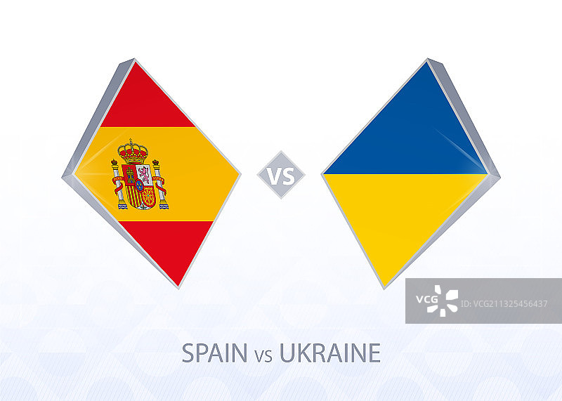 西班牙 vs 乌克兰足球比赛图片素材