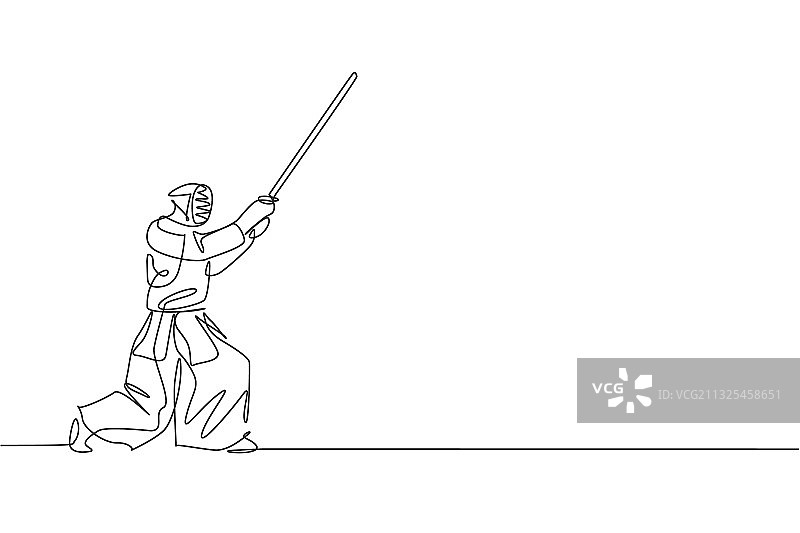 年轻运动员的单线连续画图片素材