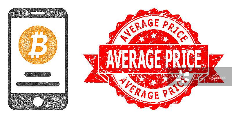 平均价格印章和线性手机图片素材