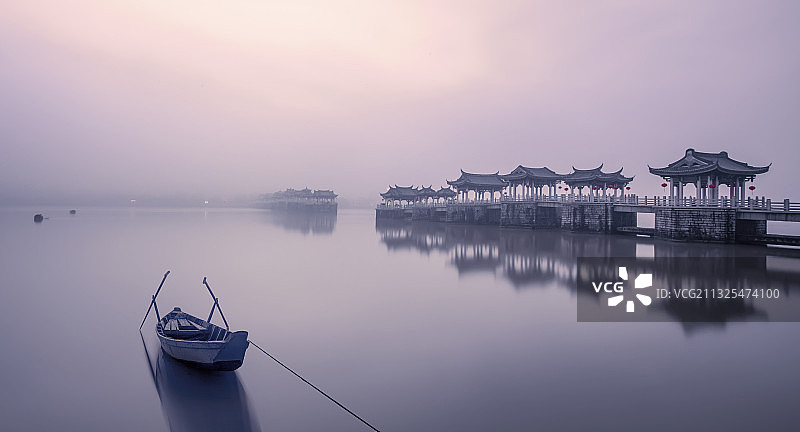 广济桥晨曦图片素材