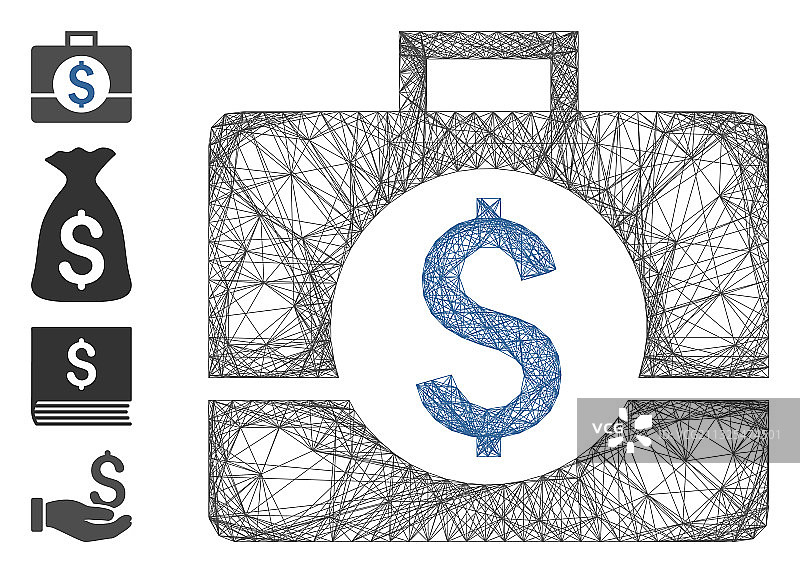 线性商务案例网格图片素材