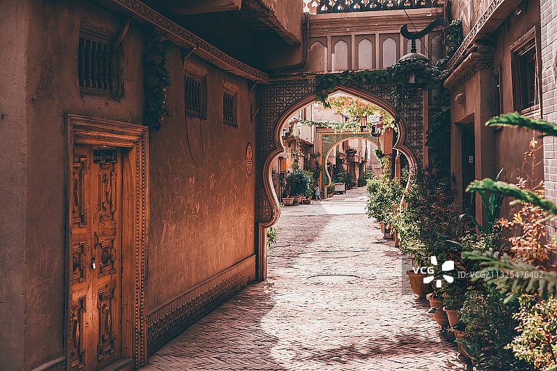 新疆喀什古城风貌图片素材