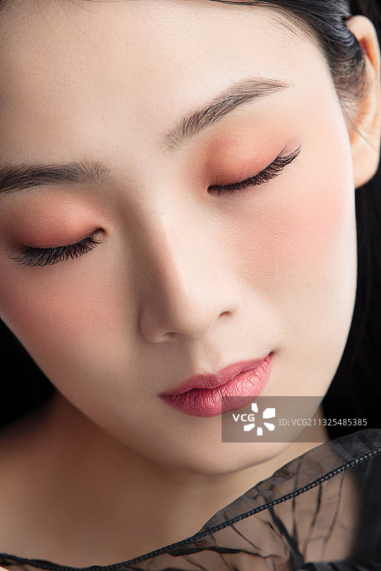 时尚美女妆面特写图片素材