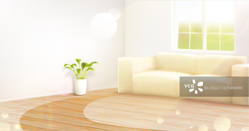 干净闪亮硬木地板客厅背景图片素材