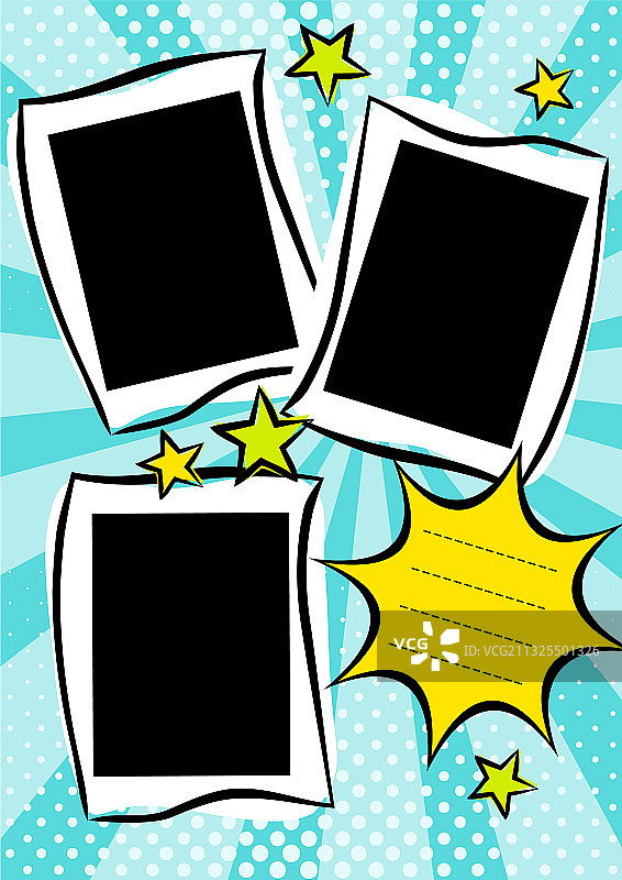 波普艺术风格儿童相册图片素材