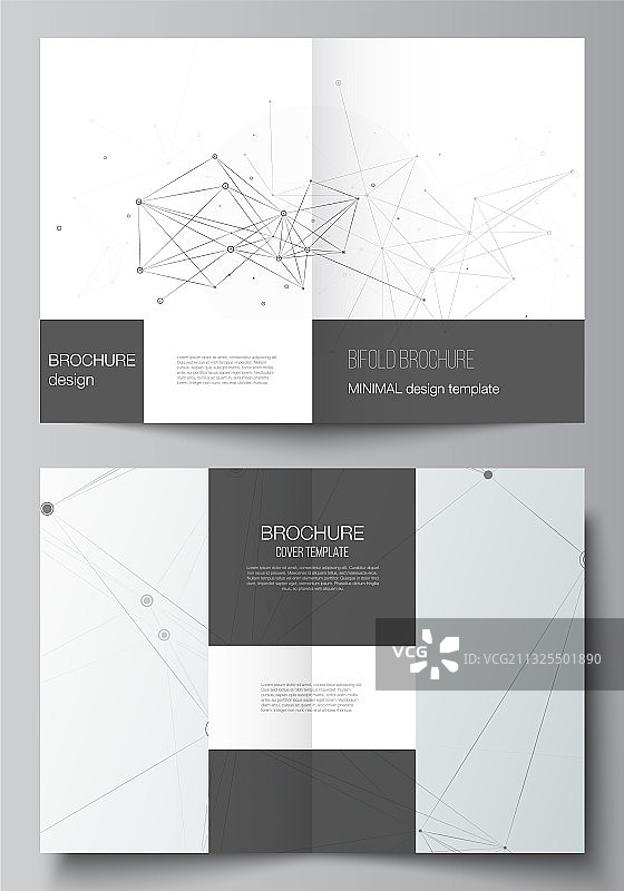 两个A4封面模型模板布局图片素材