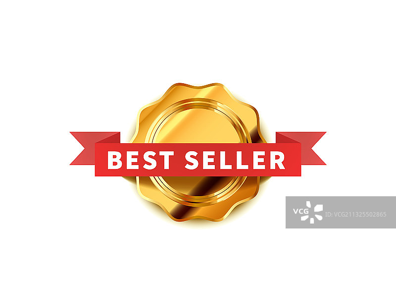 红色胶带最佳畅销光面徽章图片素材