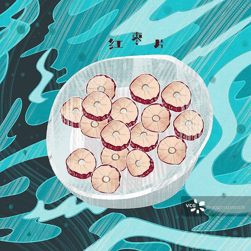 零食红枣片插画图片素材