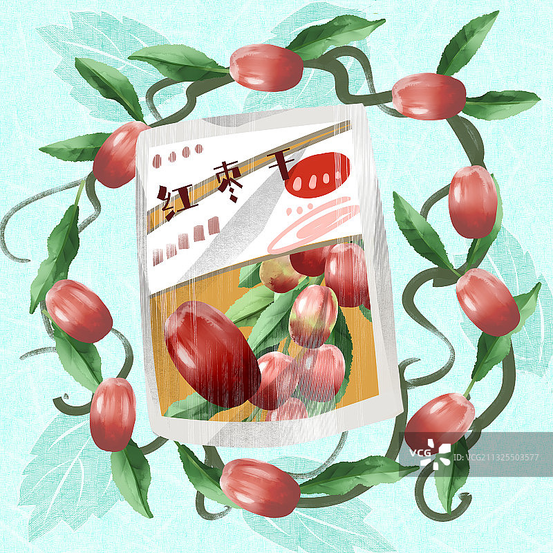 零食红枣插画图片素材