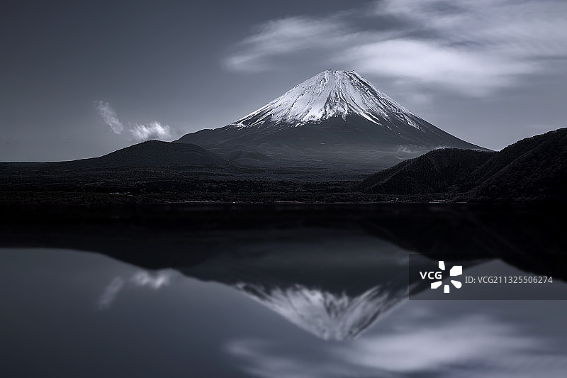本栖湖富士图片素材