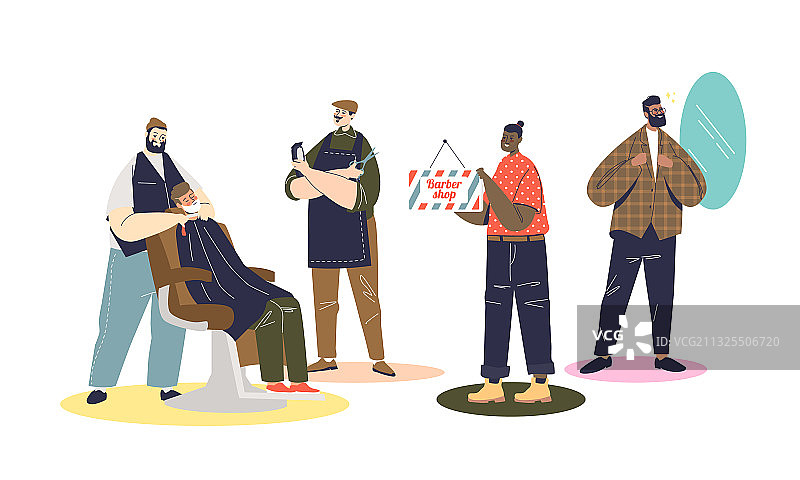 理发师卡通形象图片素材