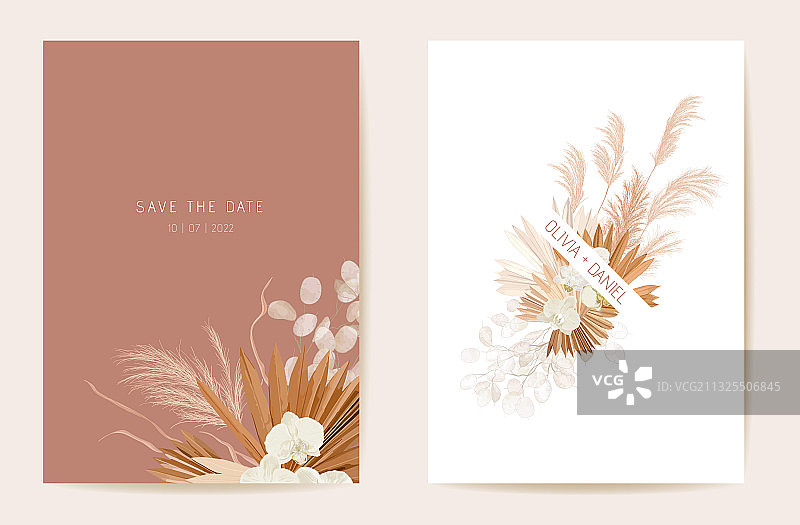 婚礼装饰：勿忘我、兰花、蒲苇图片素材