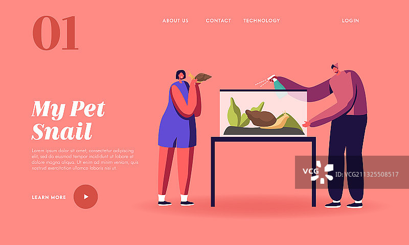 人物与蜗牛互动图片素材