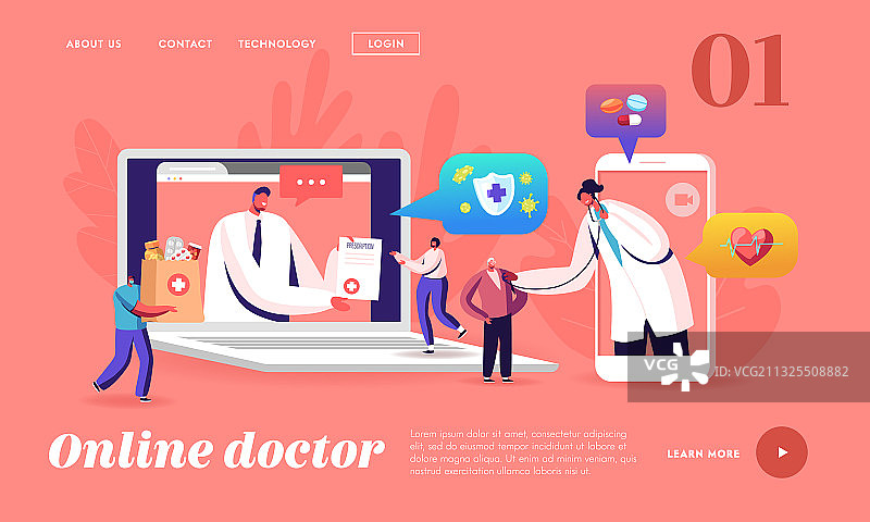 远程在线医疗智能医疗图片素材