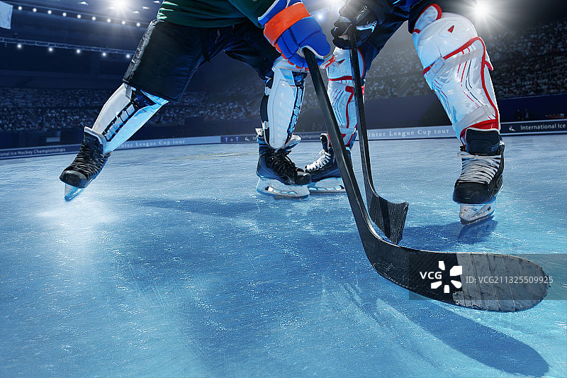 冰球竞技局部特写图片素材