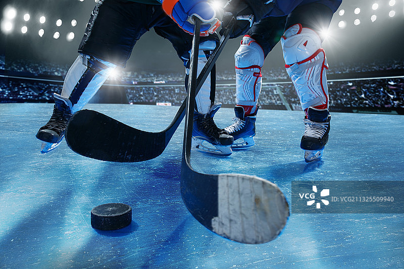 冰球竞技局部特写图片素材