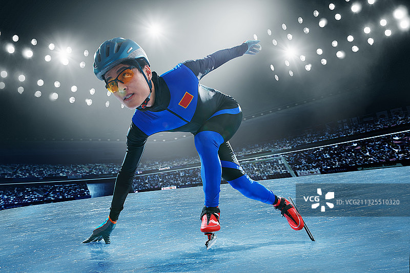 速滑运动员图片素材