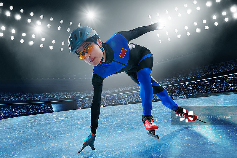 速滑运动员图片素材