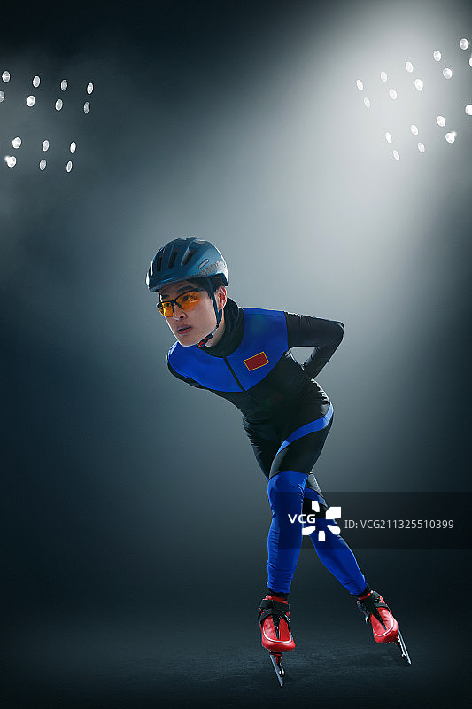 速滑运动员图片素材