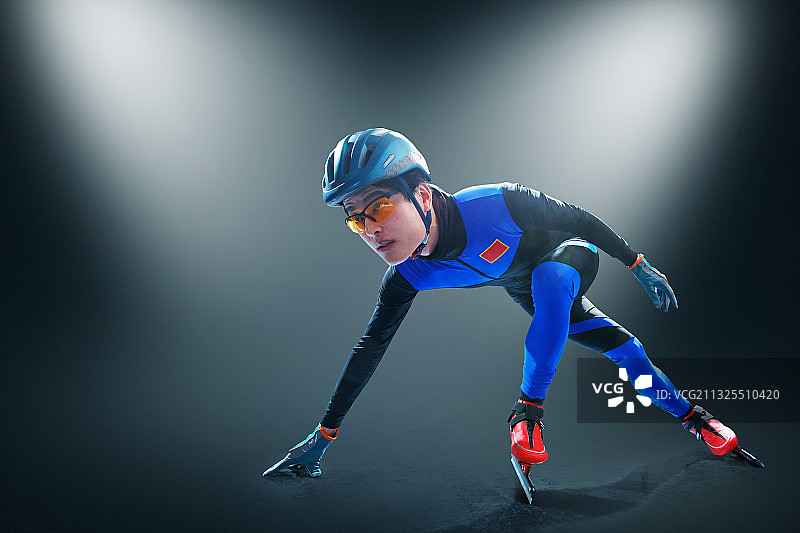 速滑运动员图片素材