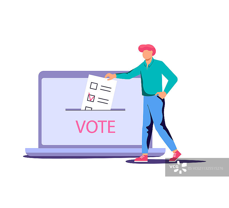 电子投票概念图片素材