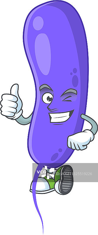 竖起大拇指的霍乱漫画形象图片素材