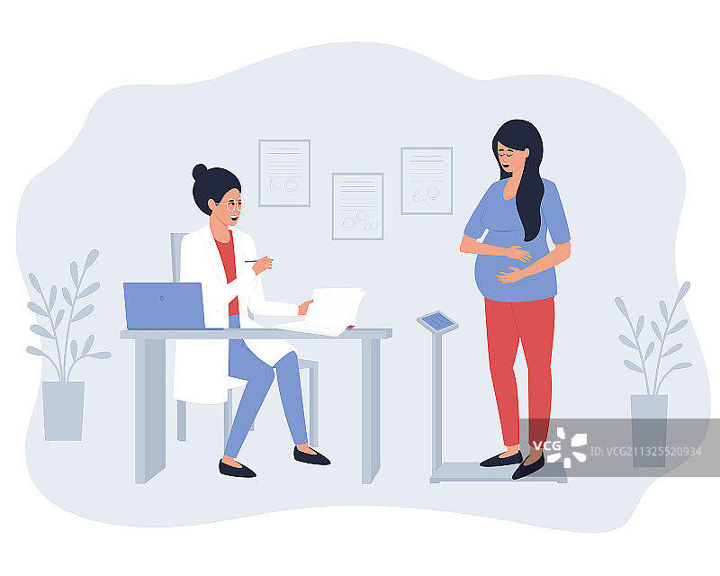 孕妇在妇产科就诊图片素材