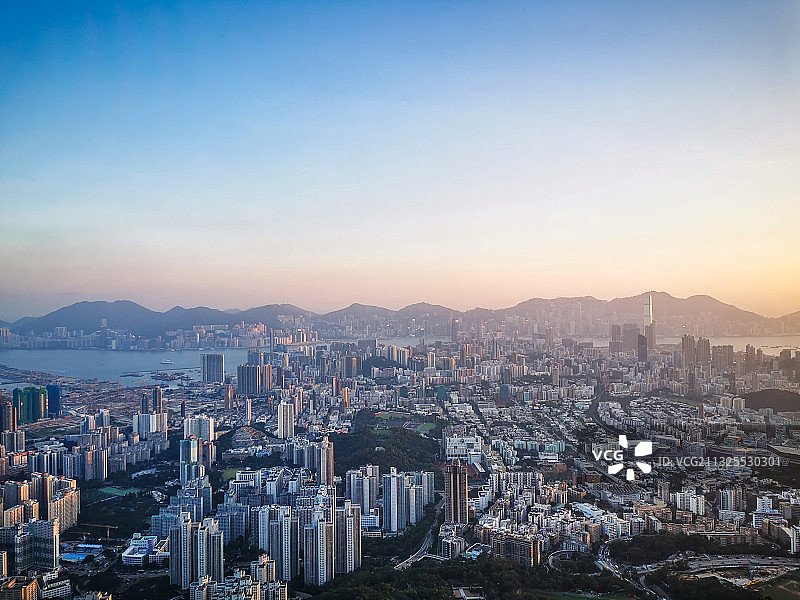 香港 九龙 狮子山 全景图片素材