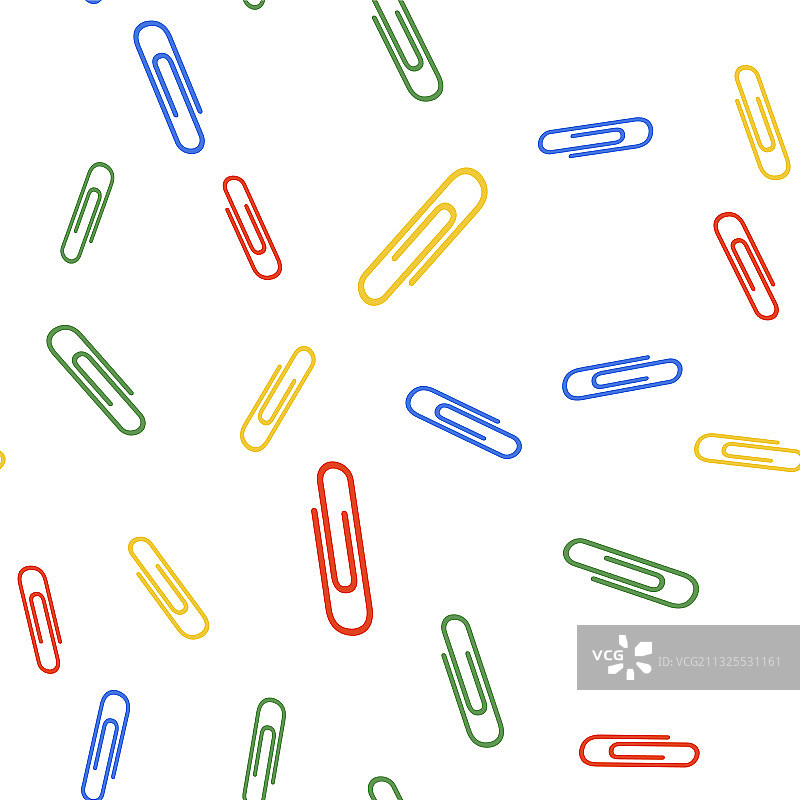 彩色回形针图标无缝图案图片素材