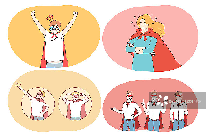 超人超级英雄力量和自信图片素材