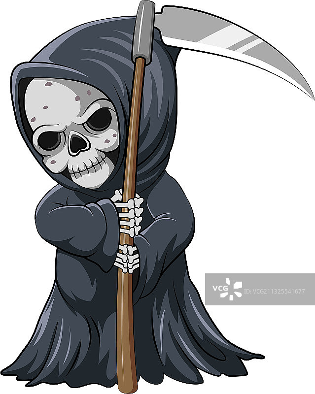 手持镰刀的可爱死神图片素材